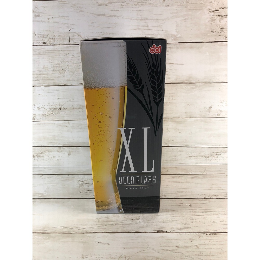 DCI XL Beer Glass 52‎ oz Oversized Novelty Giant Pilsner Glass Holds 4 Beers New